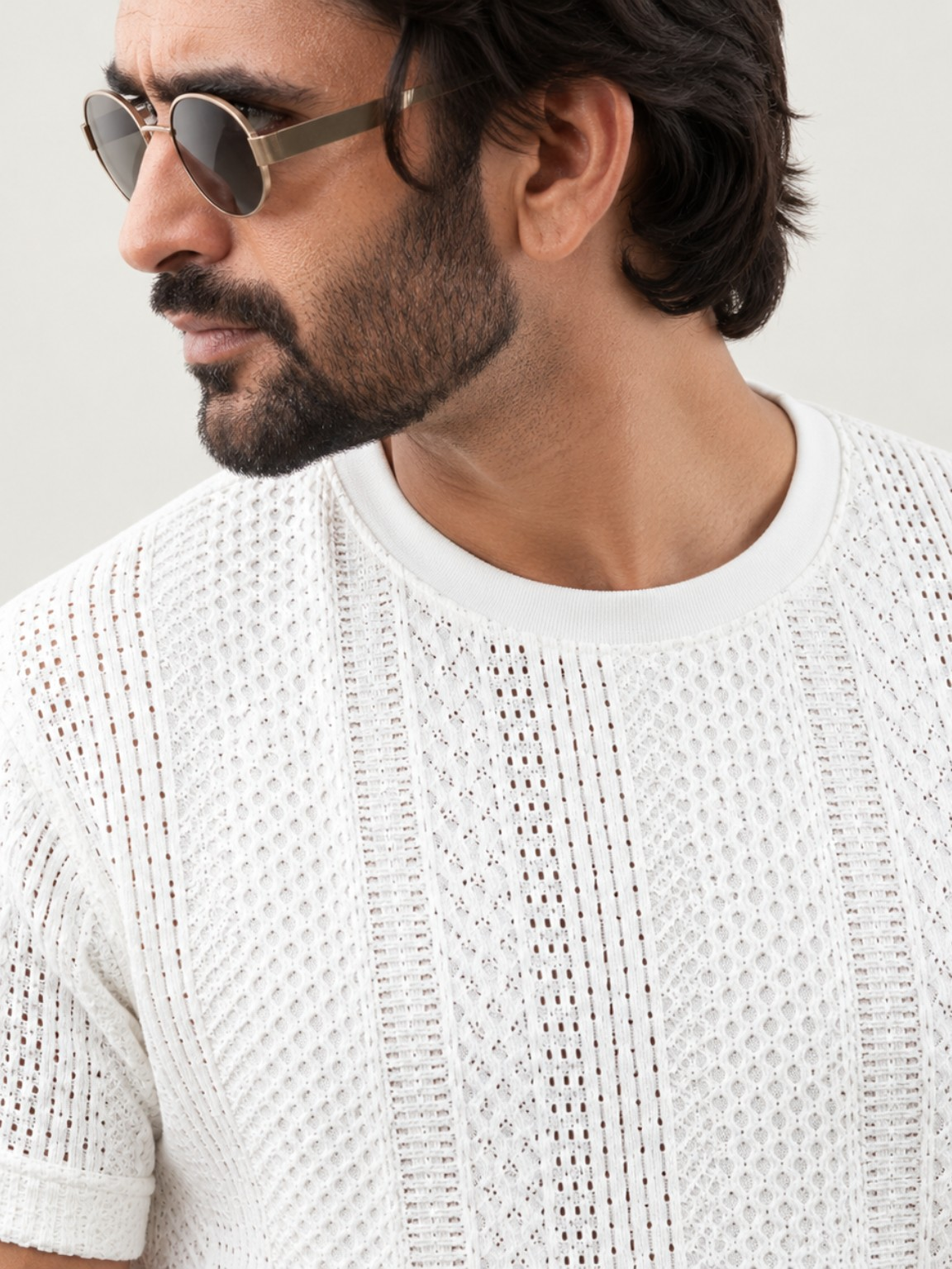Gridline Texture Tee