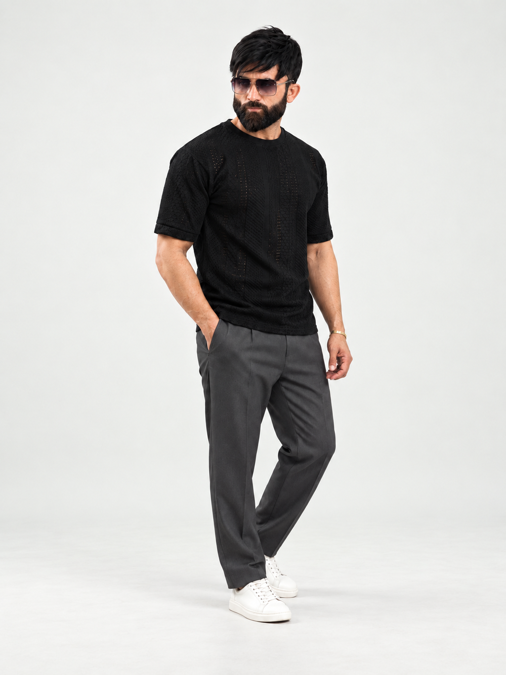 Gridline Texture Tee