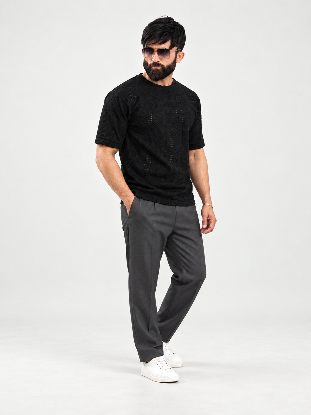Gridline Texture Tee