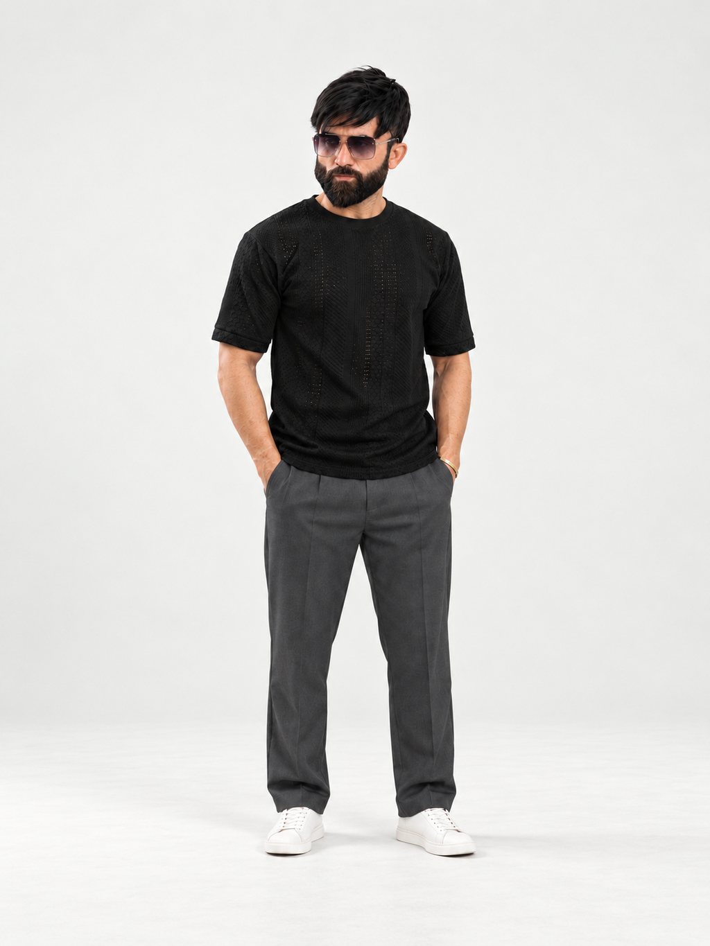Gridline Texture Tee