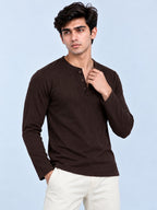 Rowan Henley Espresso Brown three-quarter view