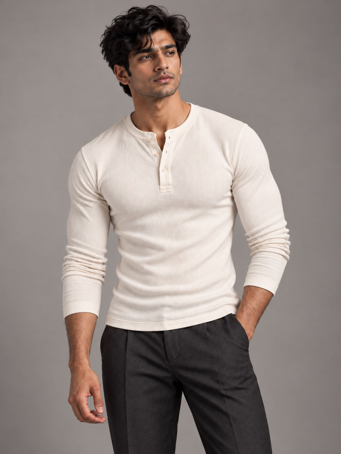 Rowan Henley White front view